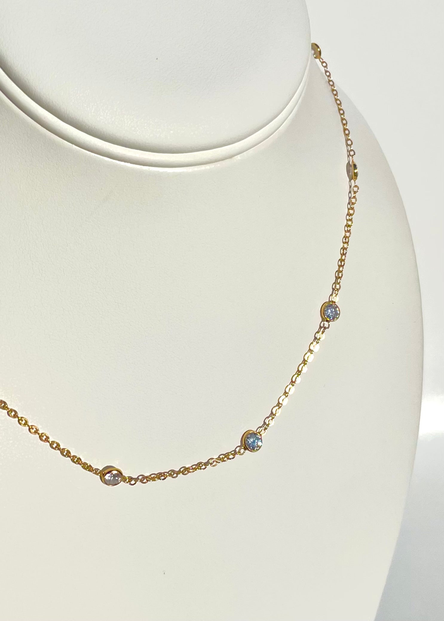Golden Flame Satellite Necklace