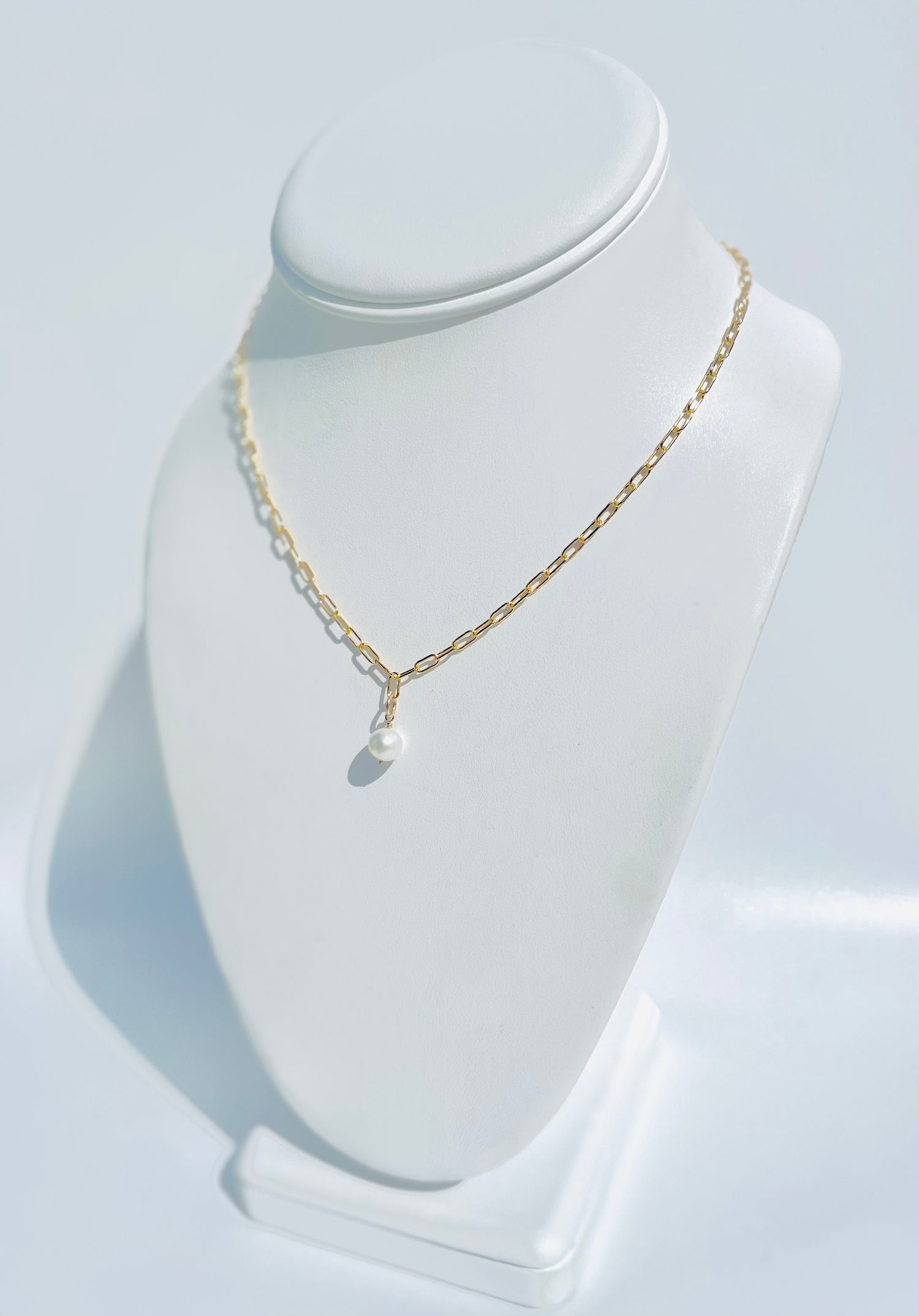 Pearl Paperclip Necklace