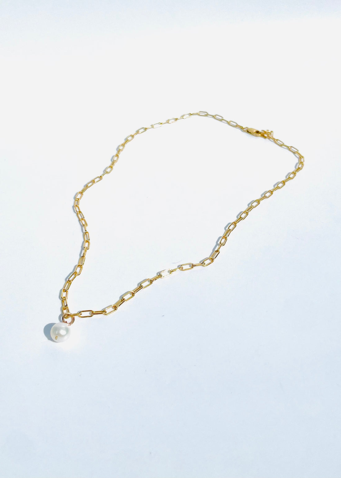 Pearl Paperclip Necklace