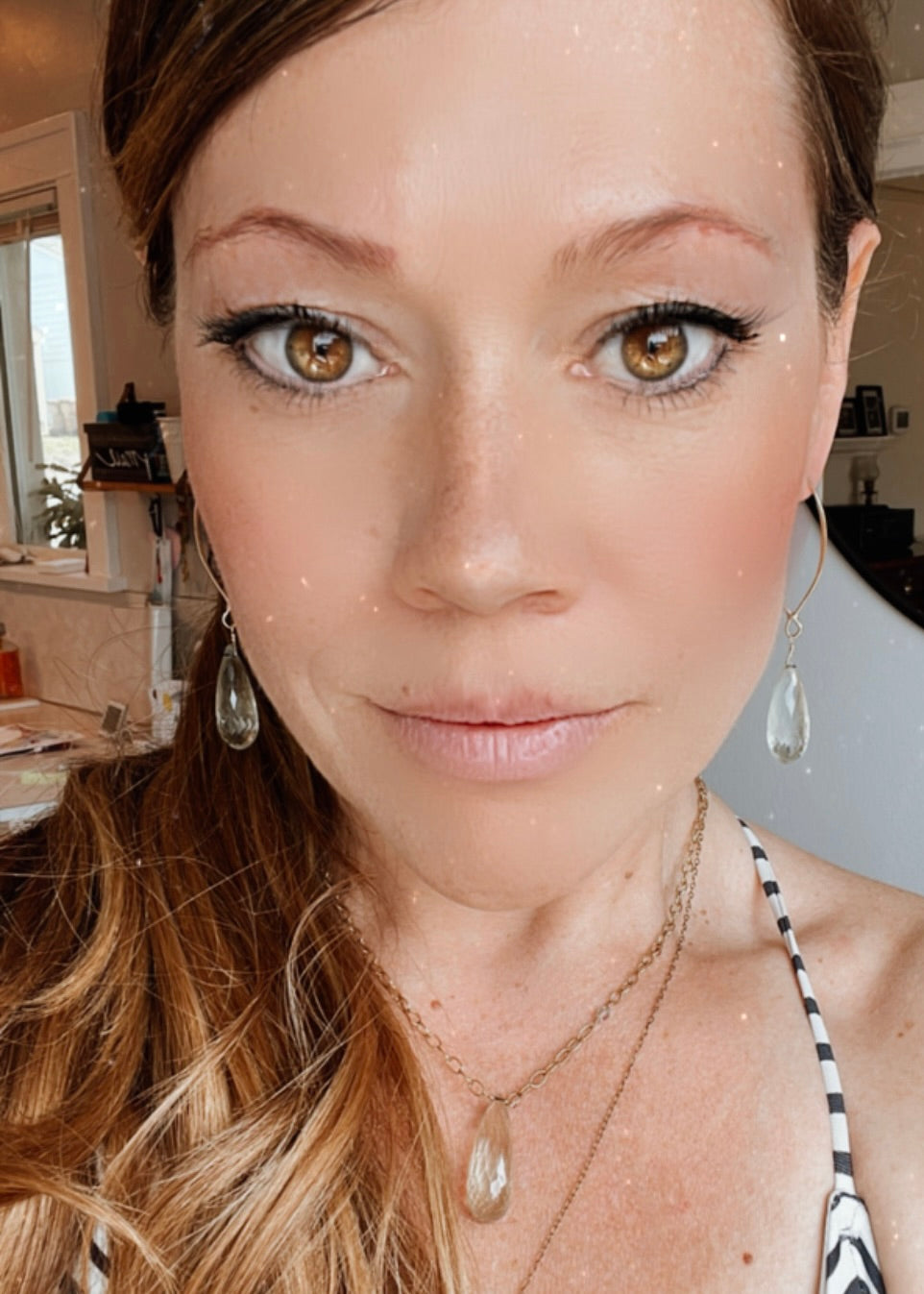 The Genevieve Green Amethyst Drop Earrings