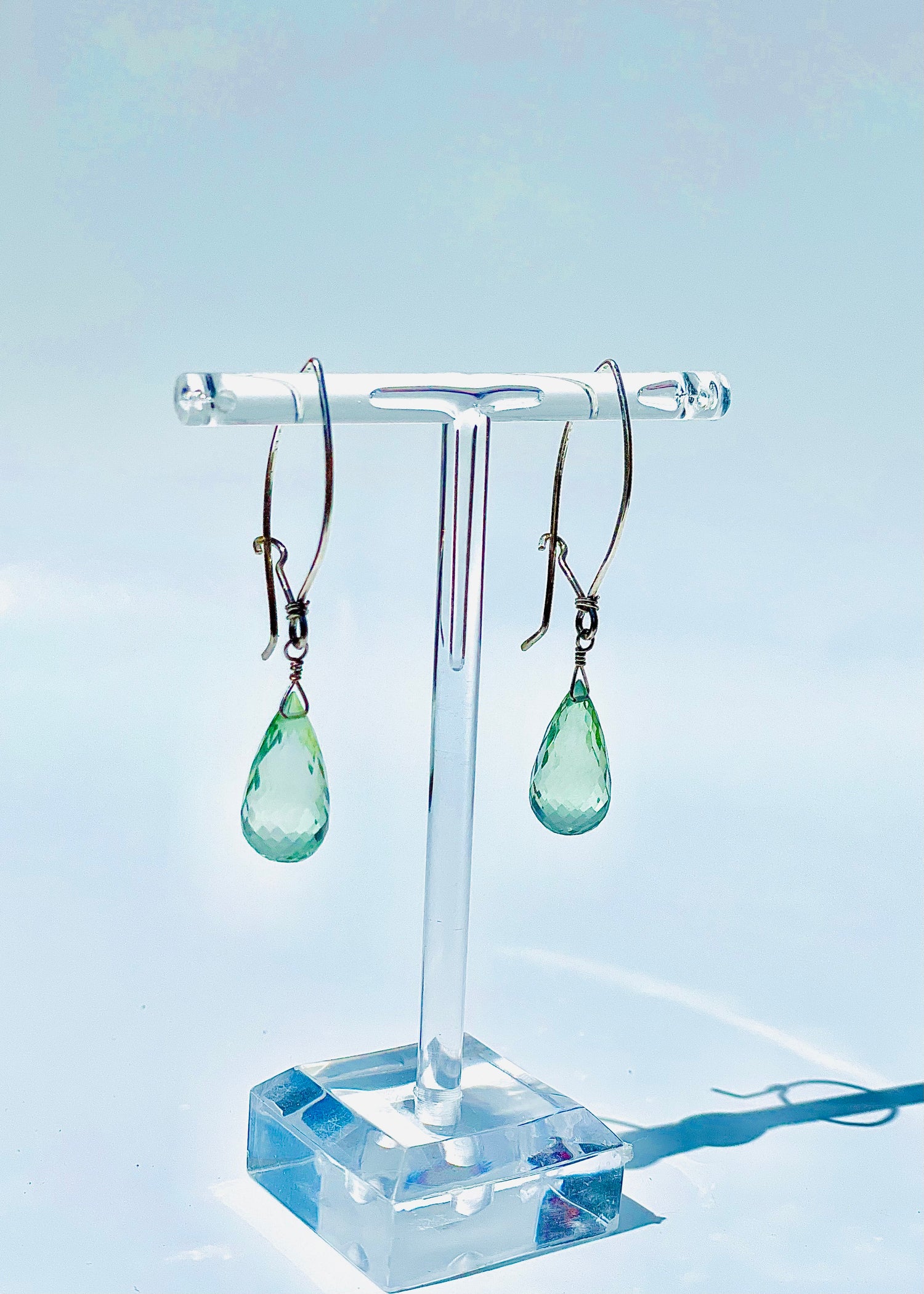 The Genevieve Green Amethyst Drop Earrings
