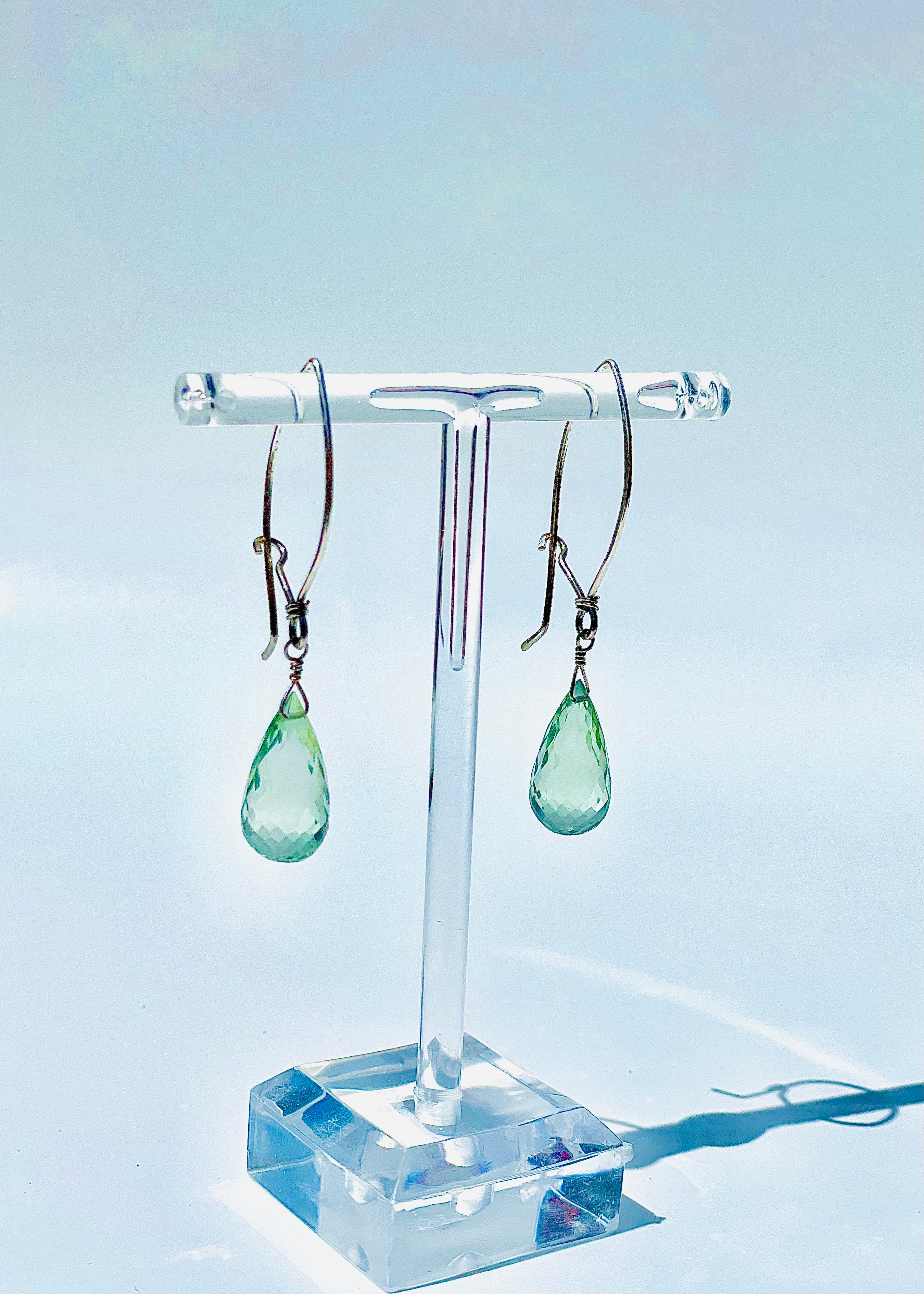 The Genevieve Green Amethyst Drop Earrings