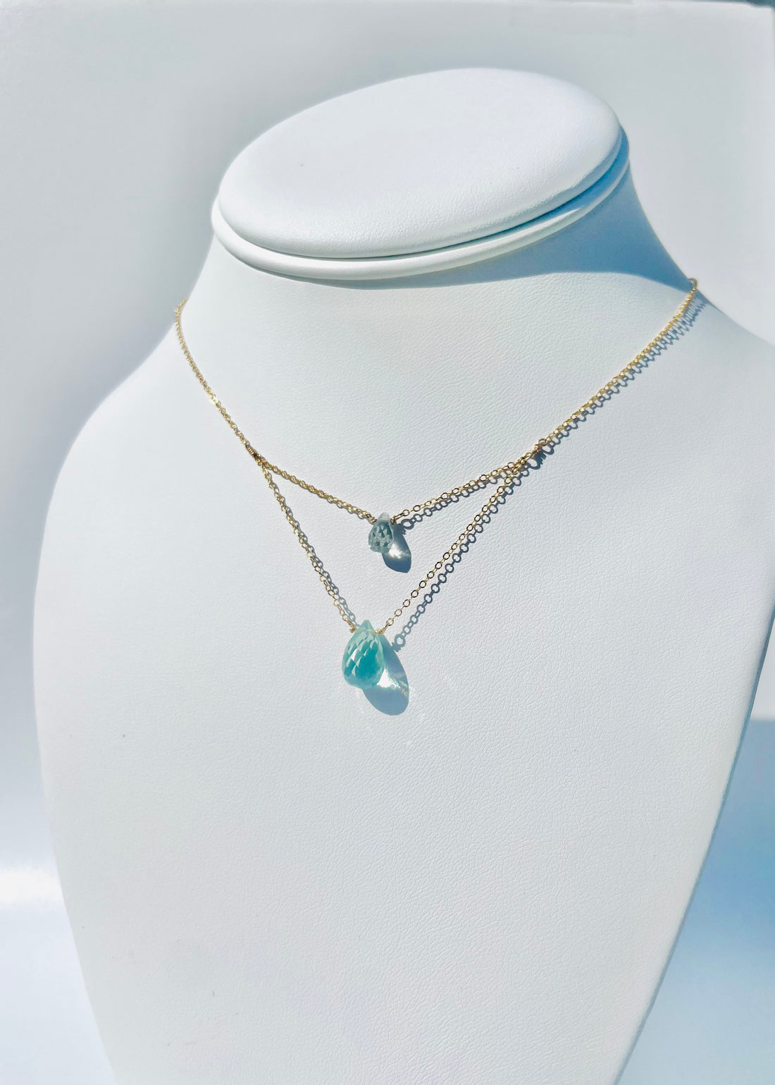 Isabella Aqua Drop Necklace