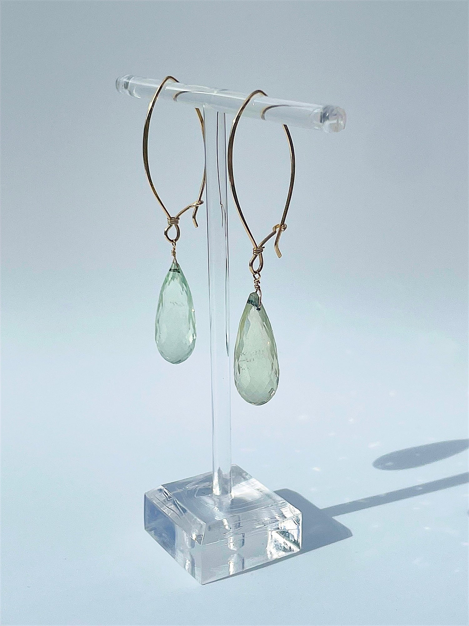 The Genevieve Green Amethyst Drop Earrings