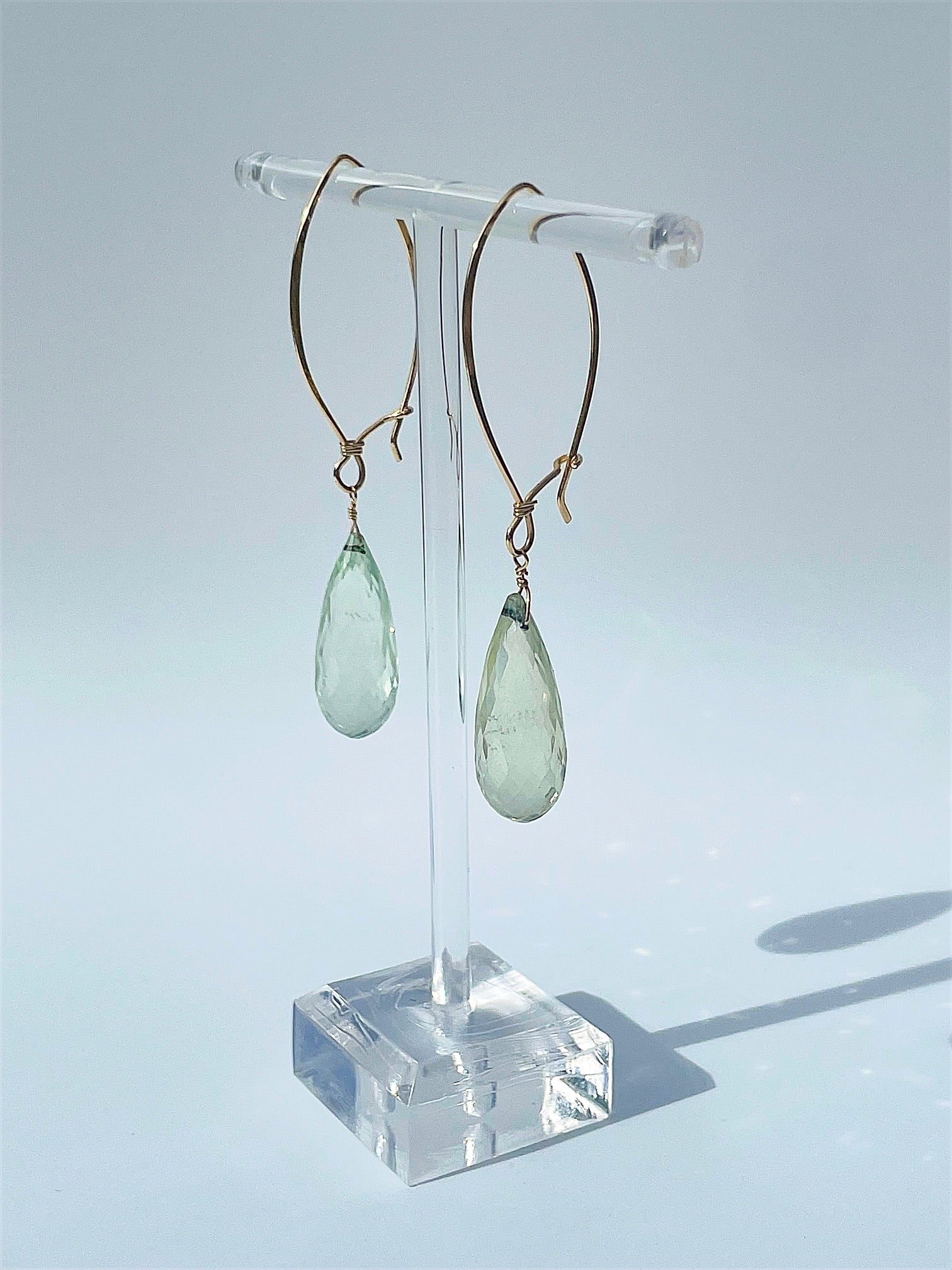 The Genevieve Green Amethyst Drop Earrings