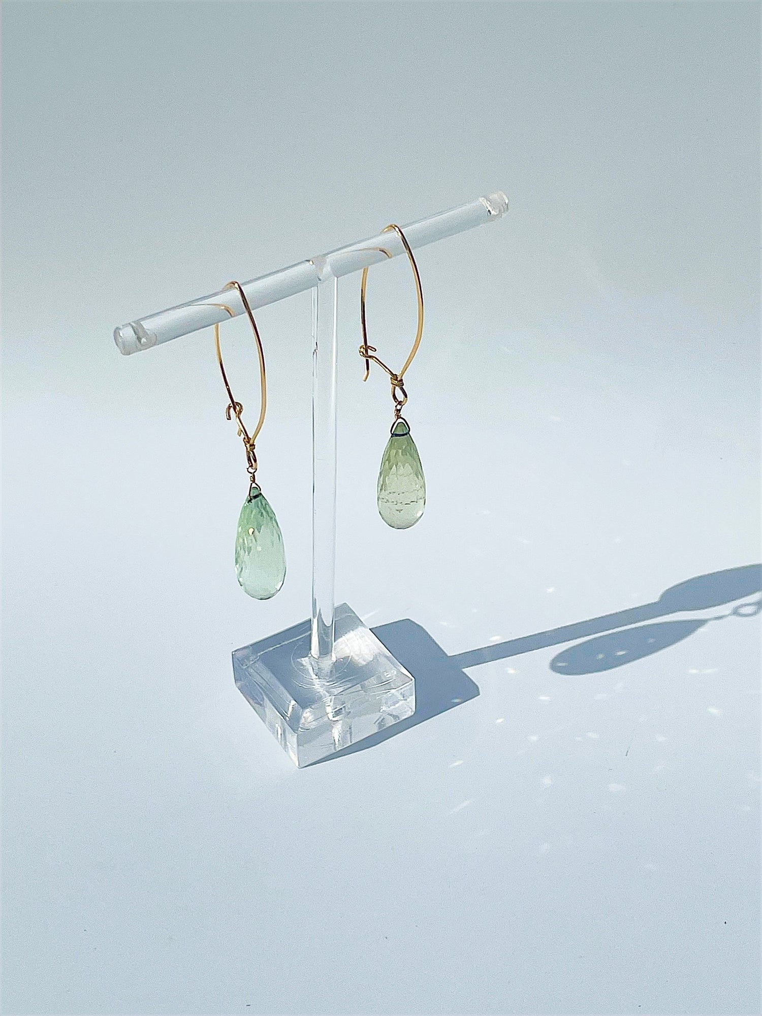 The Genevieve Green Amethyst Drop Earrings