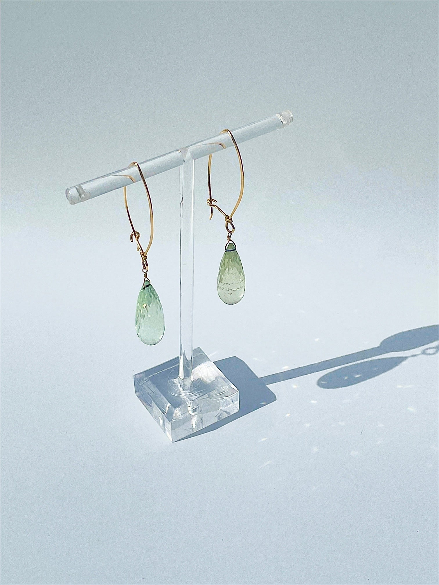 The Genevieve Green Amethyst Drop Earrings