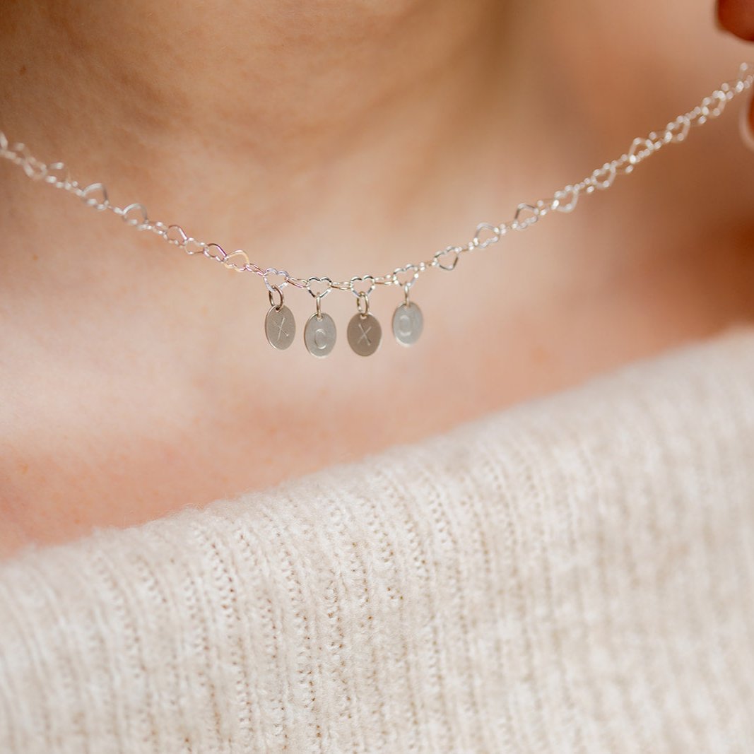 925 Sterling Silver Heart Chain