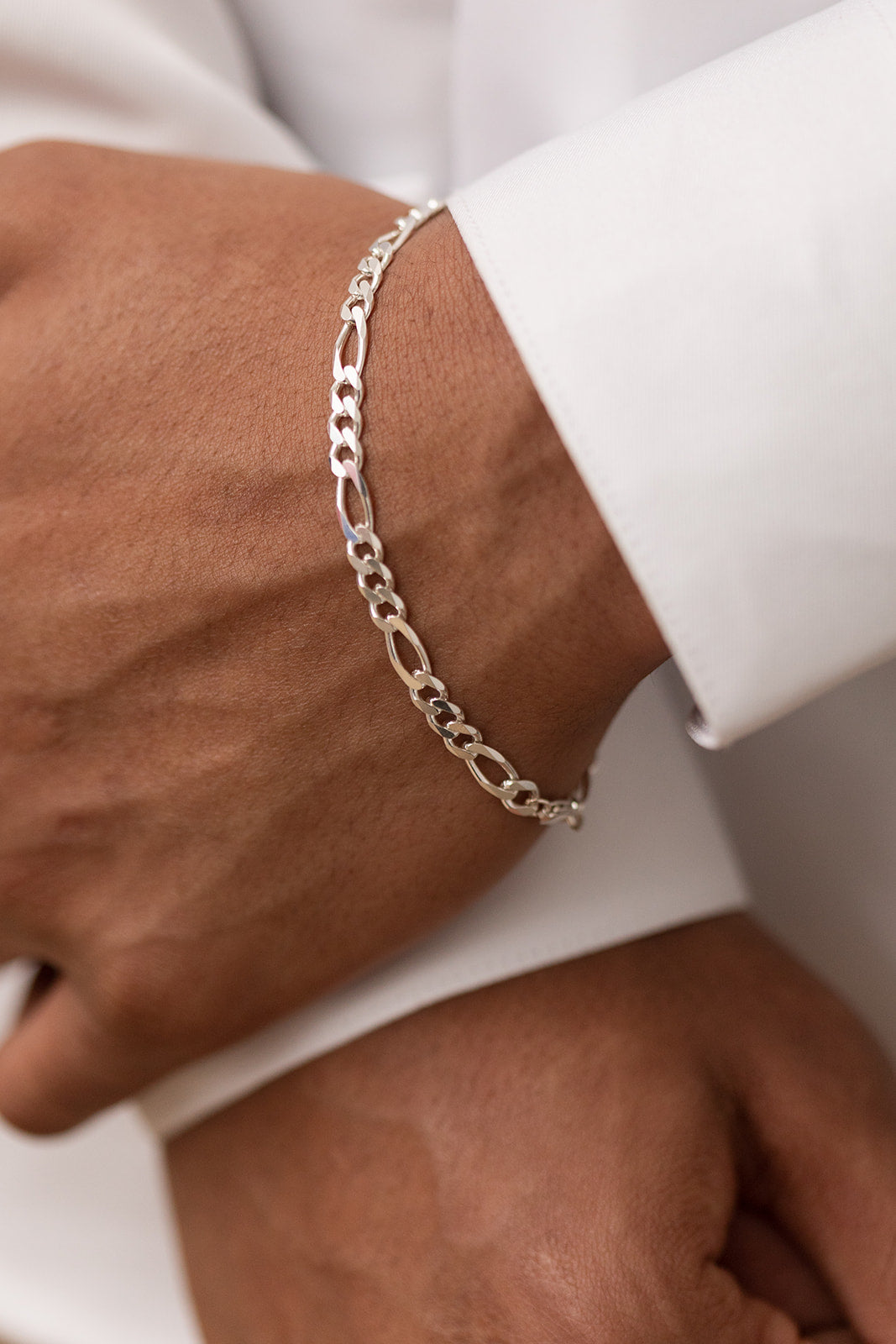 925 Sterling Silver Large Figaro