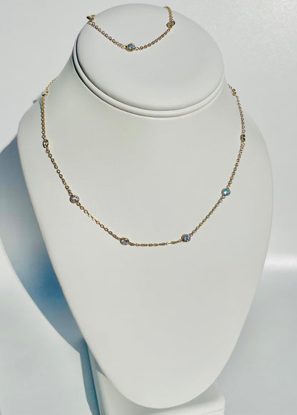 Golden Flame Satellite Necklace