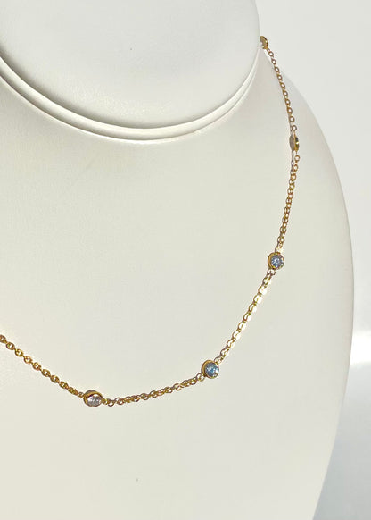 Golden Flame Satellite Necklace
