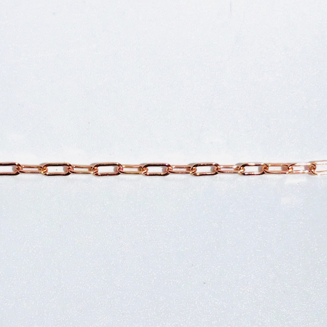 14k Rose Gold Small Paper Clip Chain