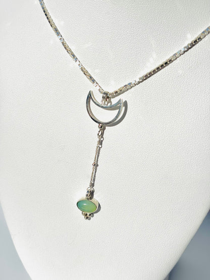 BLUE MOON -Peruvian Blue Opal Necklace