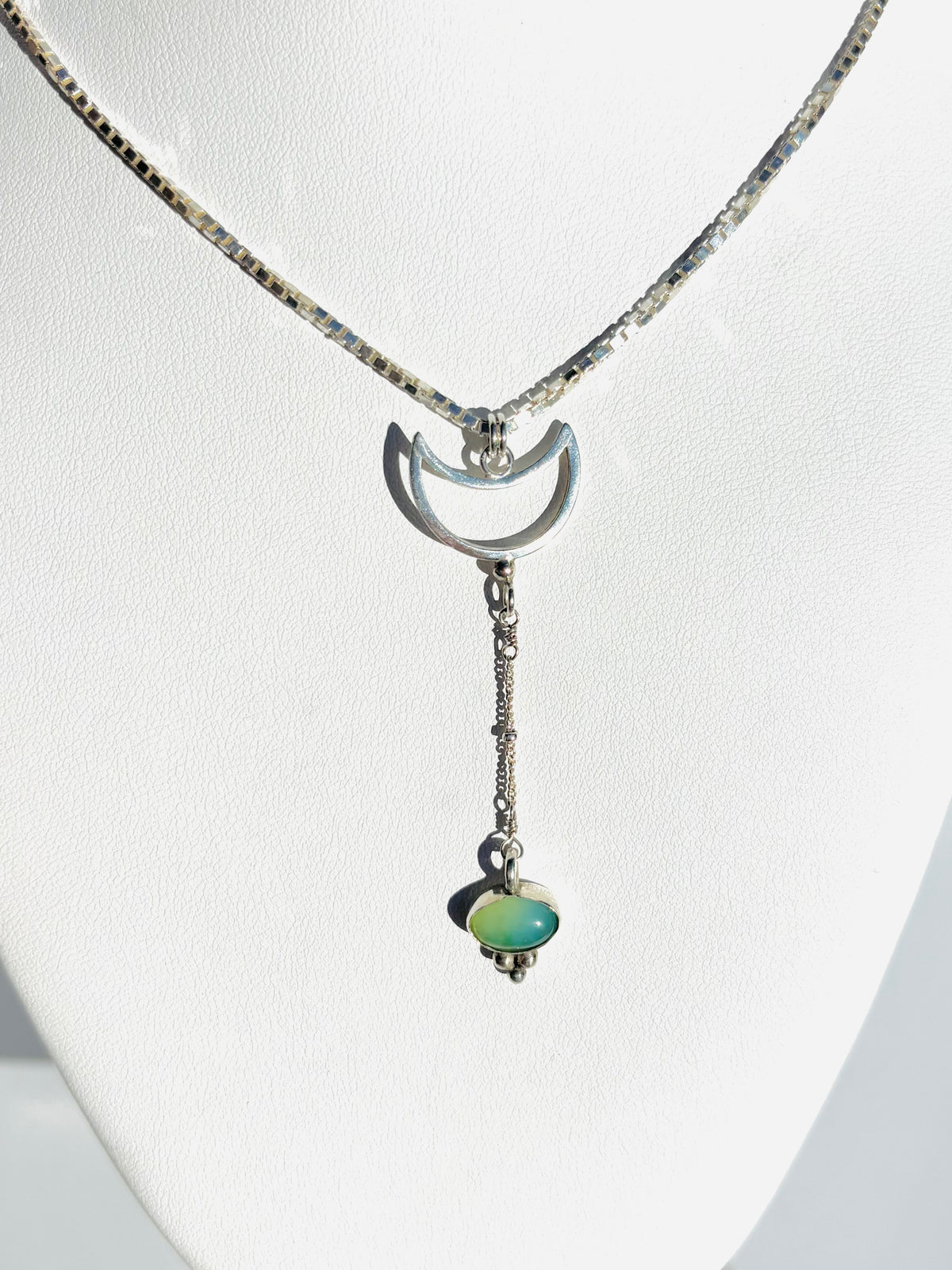 BLUE MOON -Peruvian Blue Opal Necklace