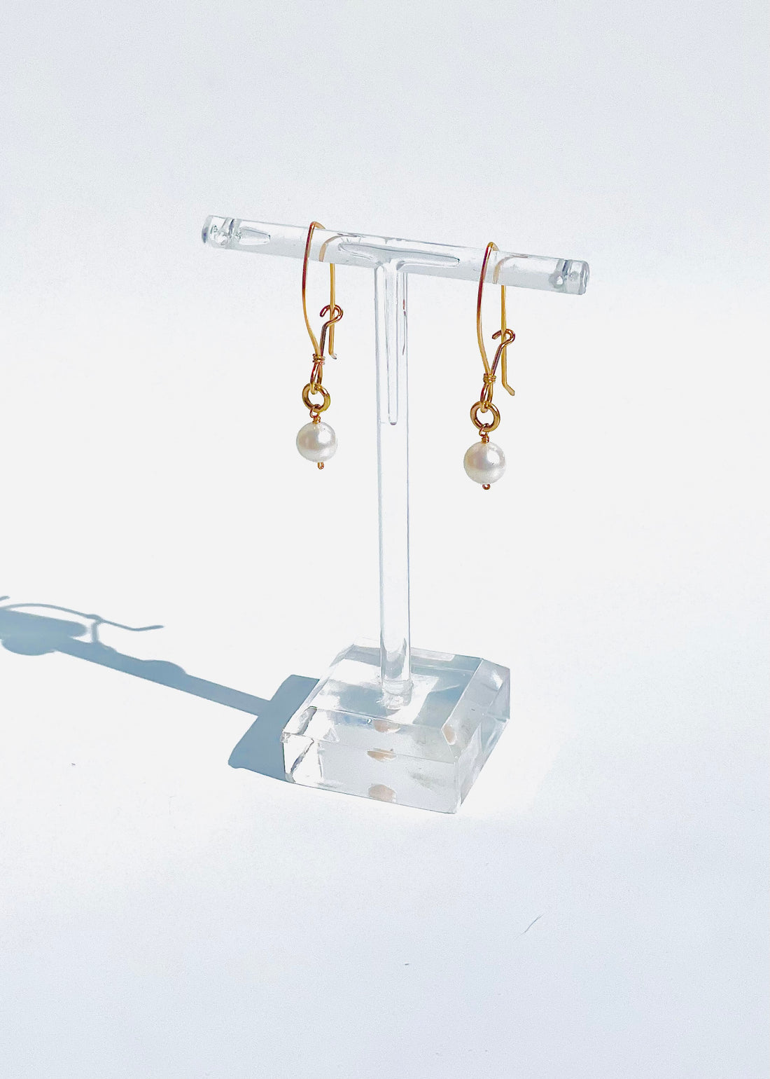 Genevieve Hand Fabricated Pearl Earrings