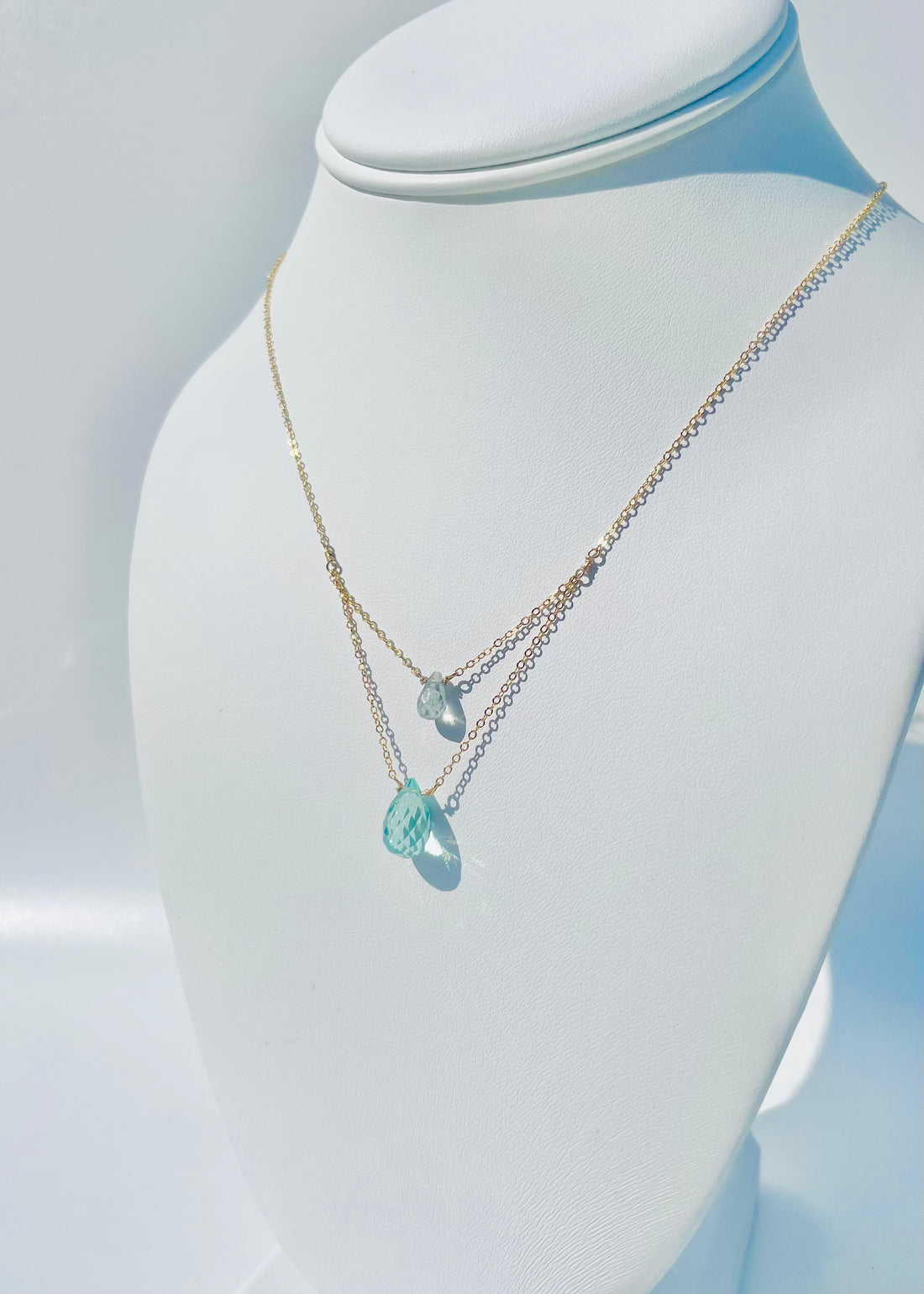 Isabella Aqua Drop Necklace