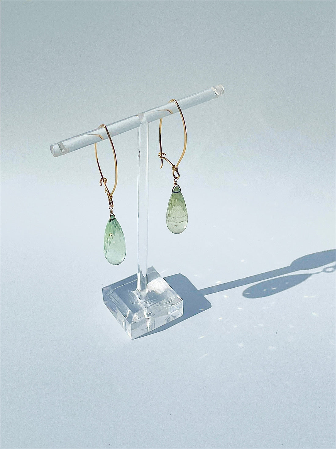 The Genevieve Green Amethyst Drop Earrings