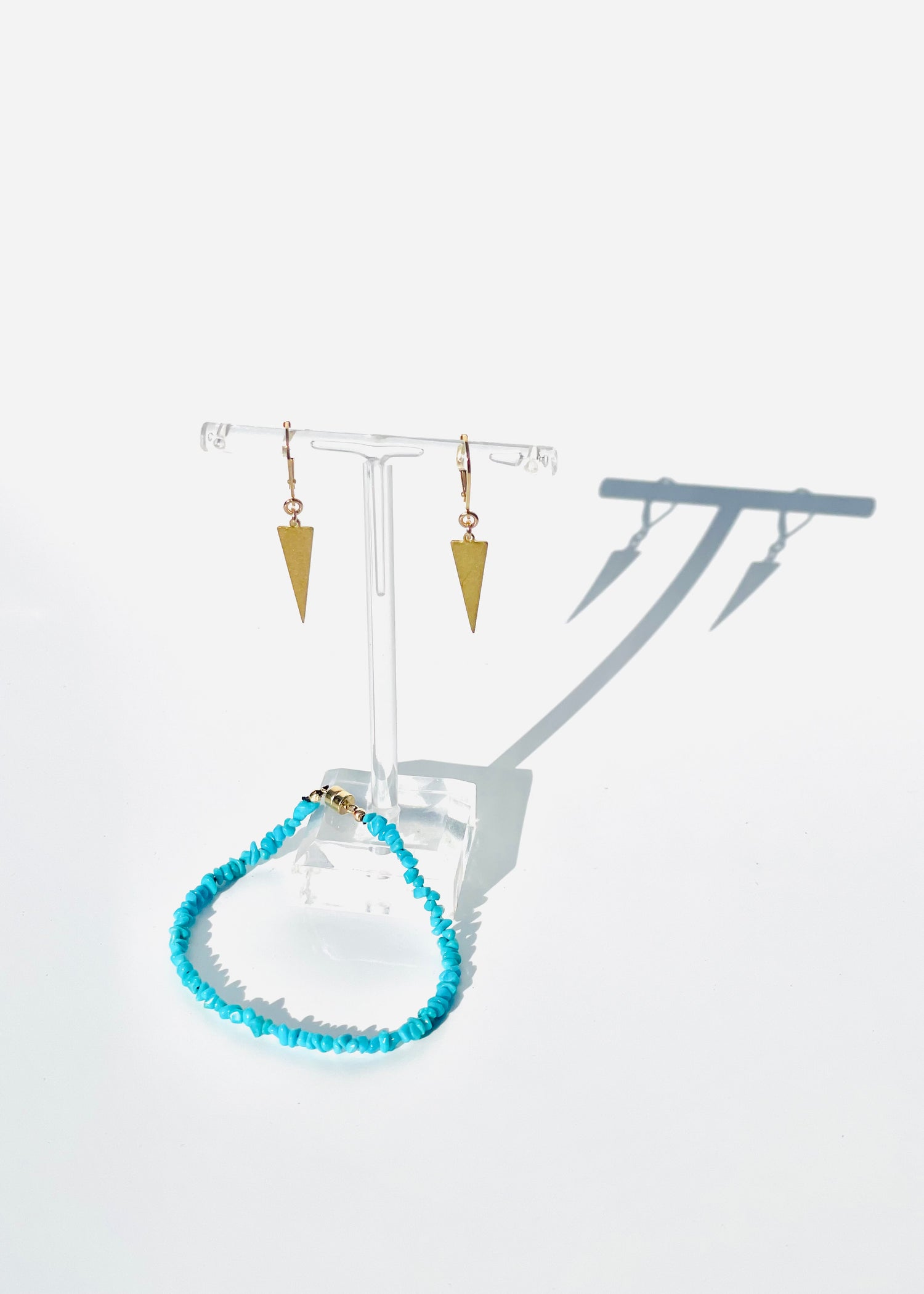 Egyptian Triangle Drop Earrings